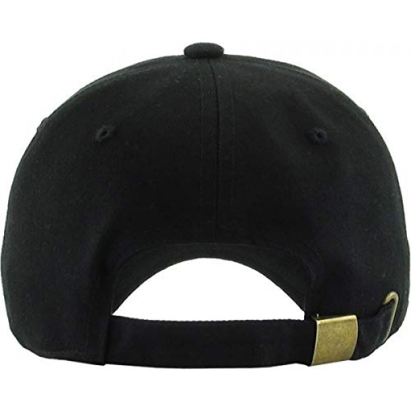 KB-Low BLK Classic Cotton Dad Hat Adjustable Plain Cap. Polo Style...