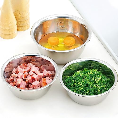 KBTPMTL Stainless Steel Mixing Bowls - Easy To Clean, Nesting Bowl...