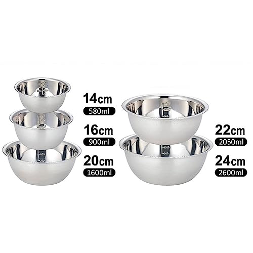 KBTPMTL Stainless Steel Mixing Bowls - Easy To Clean, Nesting Bowl...