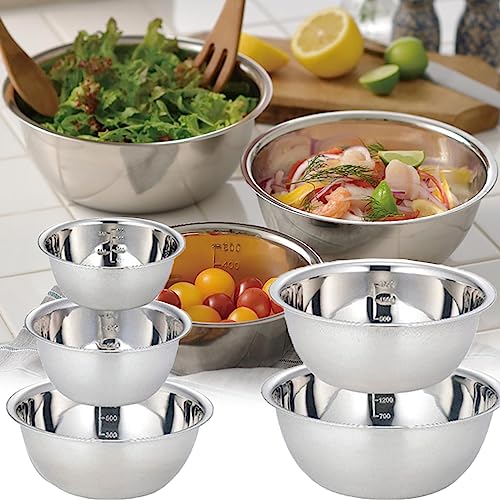 KBTPMTL Stainless Steel Mixing Bowls - Easy To Clean, Nesting Bowl...