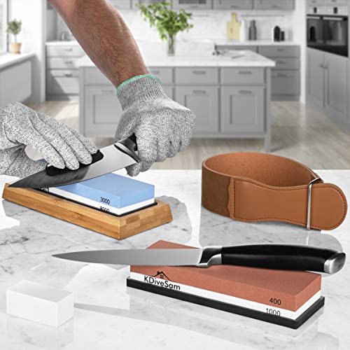 Professional knife Sharpening Stone Kit kdivesam 4 Grit Whetstone ...