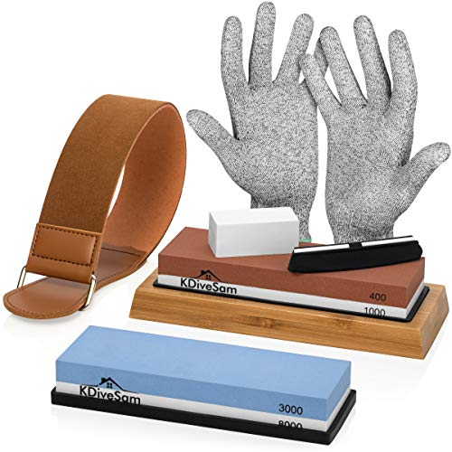 Professional knife Sharpening Stone Kit kdivesam 4 Grit Whetstone ...