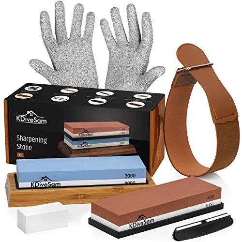 Professional knife Sharpening Stone Kit kdivesam 4 Grit Whetstone ...