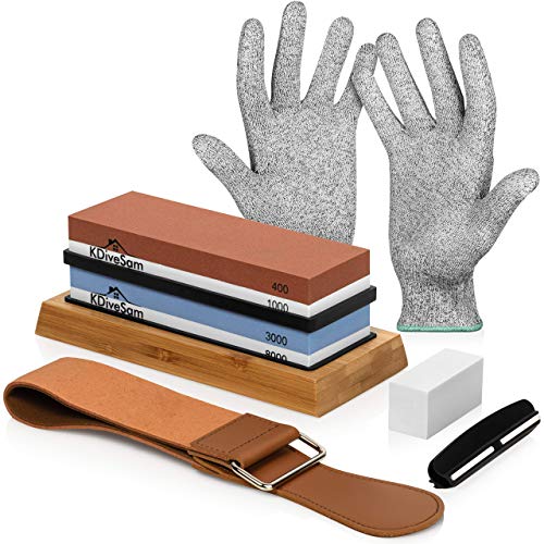 Professional knife Sharpening Stone Kit kdivesam 4 Grit Whetstone ...