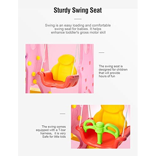 Climber and Swing Set Toddler 5 in 1 Play Slide Climber Indoor Out...