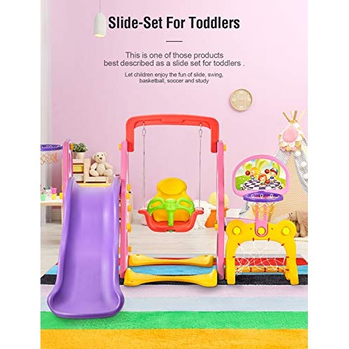 Climber and Swing Set Toddler 5 in 1 Play Slide Climber Indoor Out...