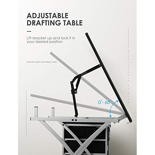 Kealive Drafting Table Adjustable Drawing Desk, X Cross Art Desk C...