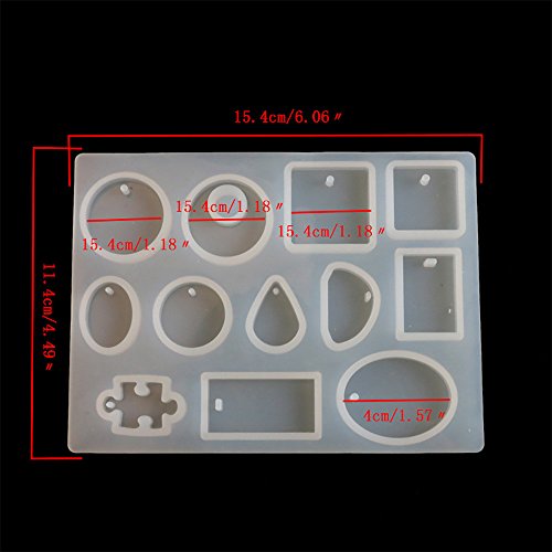 Kecar Silicone Mold Necklace Pendant Resin Jewelry Making Mould DI...