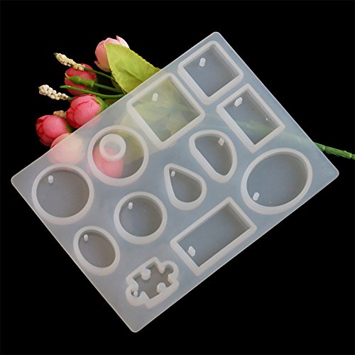 Kecar Silicone Mold Necklace Pendant Resin Jewelry Making Mould DI...