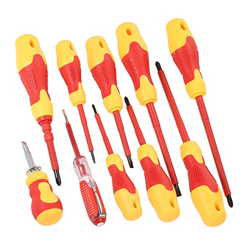 1000V Insulated Electrician Screwdriver Set, Kecheer 10pcs All-in-...