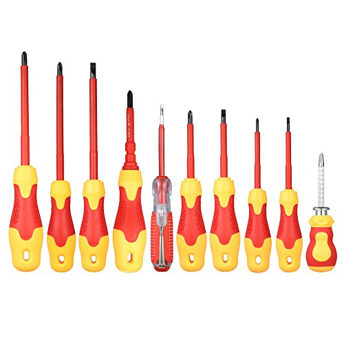 1000V Insulated Electrician Screwdriver Set, Kecheer 10pcs All-in-...
