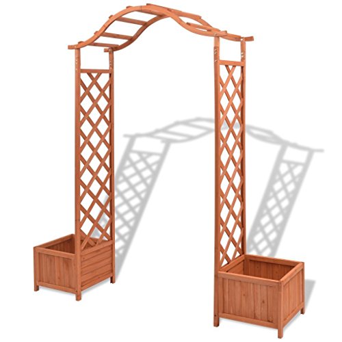 Keenso Garden Arbor, Premium Outdoor Solid Wood Trellis Rose Arch ...