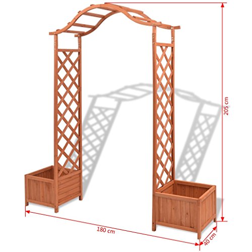 Keenso Garden Arbor, Premium Outdoor Solid Wood Trellis Rose Arch ...