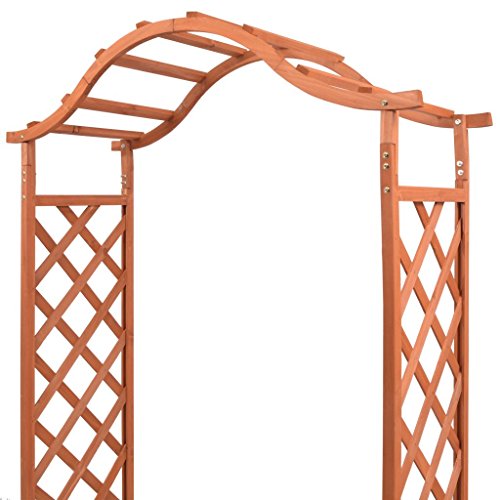 Keenso Garden Arbor, Premium Outdoor Solid Wood Trellis Rose Arch ...