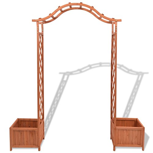 Keenso Garden Arbor, Premium Outdoor Solid Wood Trellis Rose Arch ...