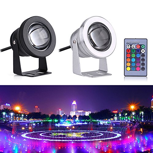 Pond Light Spotlight, LED IP65 Waterproof Spot Light 10W 12V RGB L...