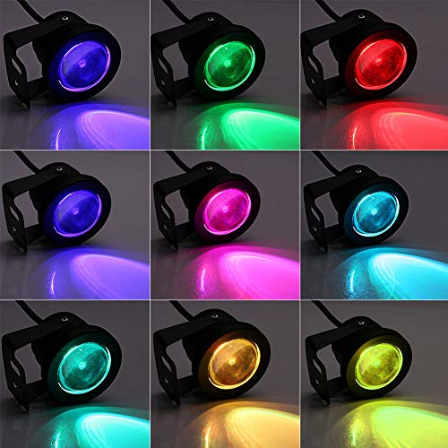 Pond Light Spotlight, LED IP65 Waterproof Spot Light 10W 12V RGB L...