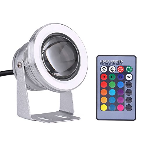 Pond Light Spotlight, LED IP65 Waterproof Spot Light 10W 12V RGB L...