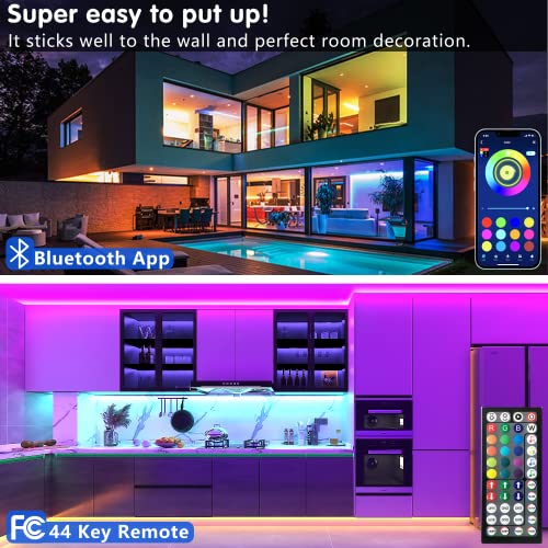 Keepsmile 100ft Led Strip Lights 2 Rolls of 50ft Bluetooth Smart...