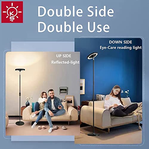 Keepsmile Double Side Lighting Led Floor Lamp with Remote Smart Ap...