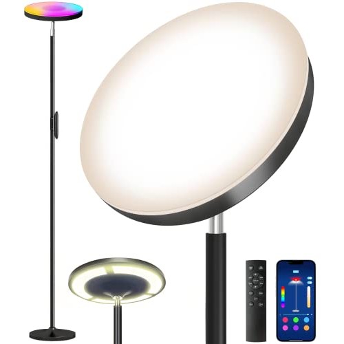 Keepsmile Double Side Lighting Led Floor Lamp with Remote Smart Ap...