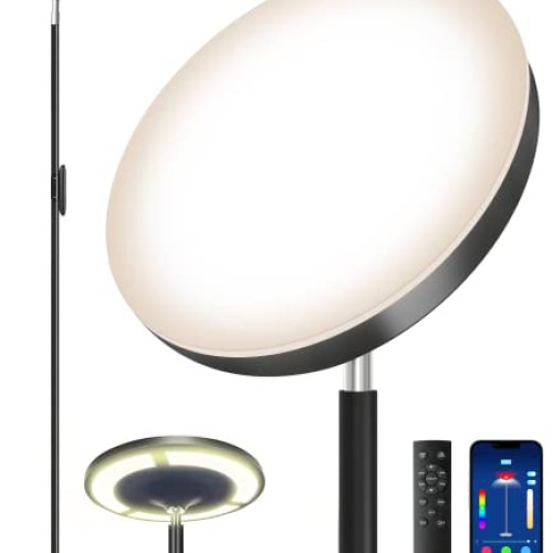 Keepsmile Double Side Lighting Led Floor Lamp with Remote Smart Ap...