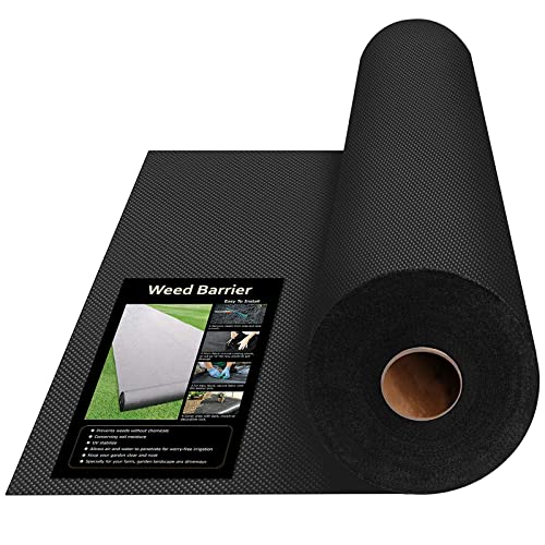 Keeswin 31.5in x 100ft Heavy Duty Garden Weed Barrier, Garden Land...