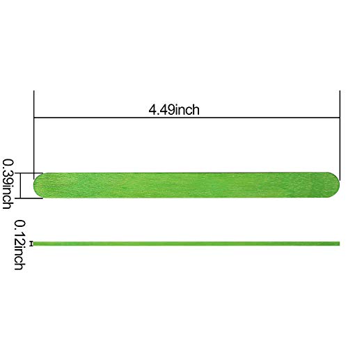 KEILEOHO 1000 PCS Colored Popsicle Sticks, Natural Lollipop Sticks...