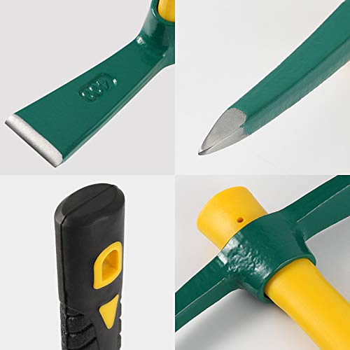 KEILEOHO 15 Inches Pick Mattock Hoe, Forged Weeding Garden Pick Ax...