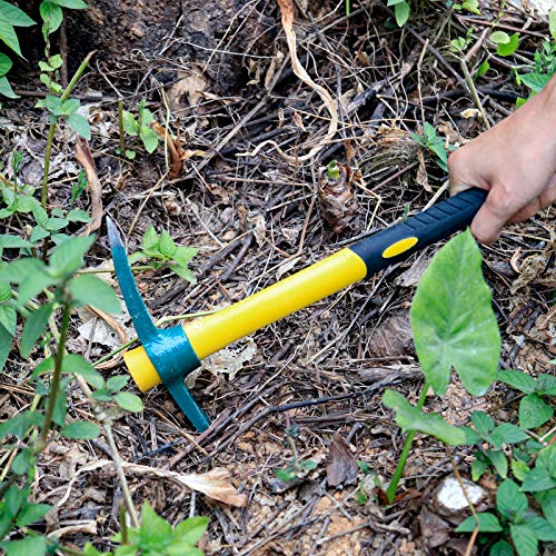 KEILEOHO 15 Inches Pick Mattock Hoe, Forged Weeding Garden Pick Ax...