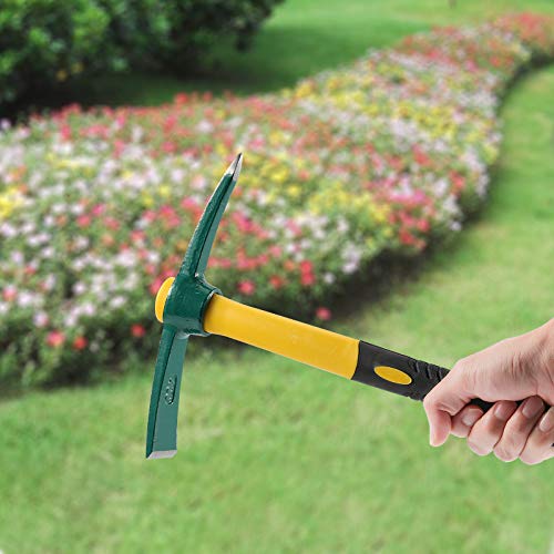 KEILEOHO 15 Inches Pick Mattock Hoe, Forged Weeding Garden Pick Ax...