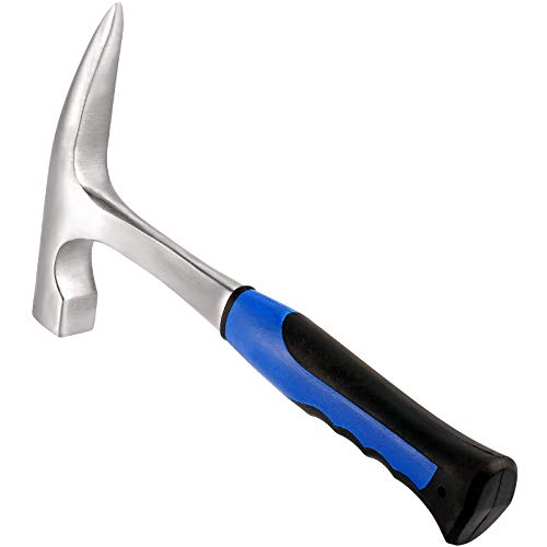 KEILEOHO 32 oz Rock Pick Hammer With Skid Handle, 12 Inch All Stee...