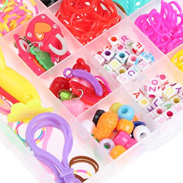 kekafu 1600+ Loom Bands Refill Kit Assorted Colors Rubber Bands Se...