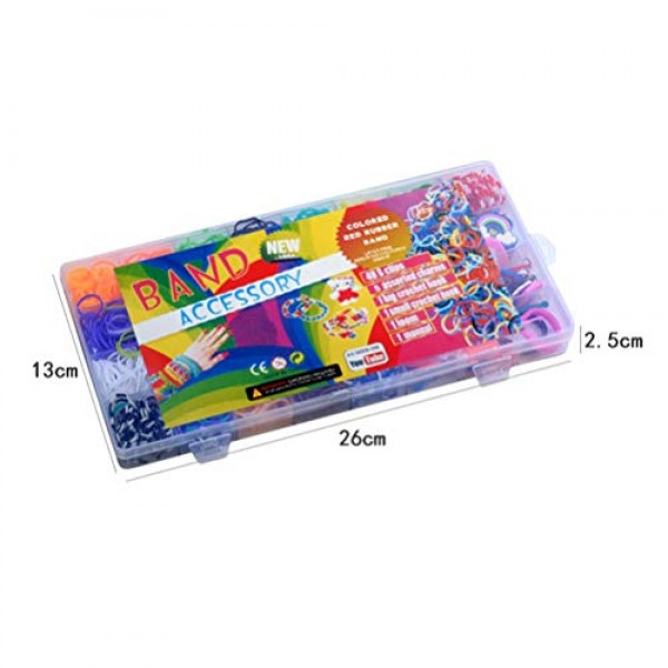 kekafu 1600+ Loom Bands Refill Kit Assorted Colors Rubber Bands Se...