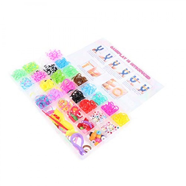 kekafu 1600+ Loom Bands Refill Kit Assorted Colors Rubber Bands Se...