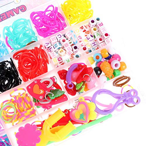 kekafu 1600+ Loom Bands Refill Kit Assorted Colors Rubber Bands Se...