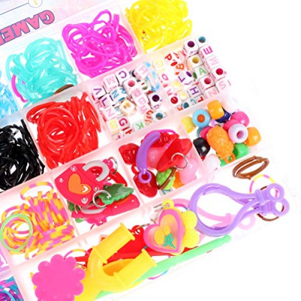 kekafu 1600+ Loom Bands Refill Kit Assorted Colors Rubber Bands Se...