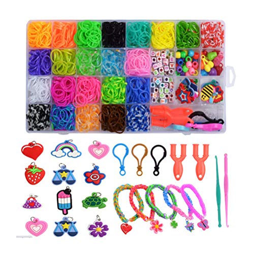 kekafu 1600+ Loom Bands Refill Kit Assorted Colors Rubber Bands Se...