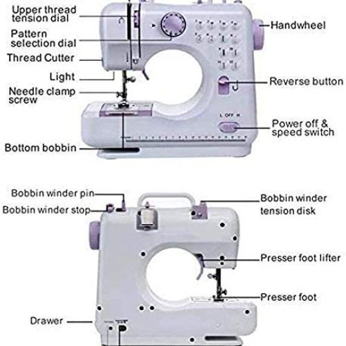 BBSAVE Household Sewing Machine, Lightweight Sewing Machine For Be...