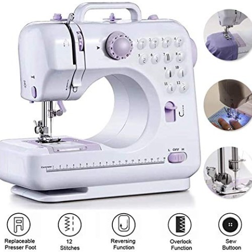 BBSAVE Household Sewing Machine, Lightweight Sewing Machine For Be...