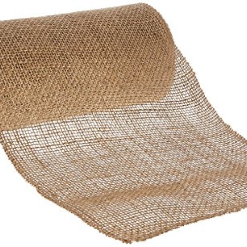 Kel-Toy Jute Burlap Ribbon, 14-Inch by 10-Yard, Natural