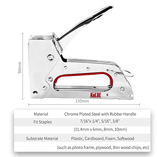 Hand Staple Kit, KeLDE Light Stapler Tacker fit JT21 Staple, I...