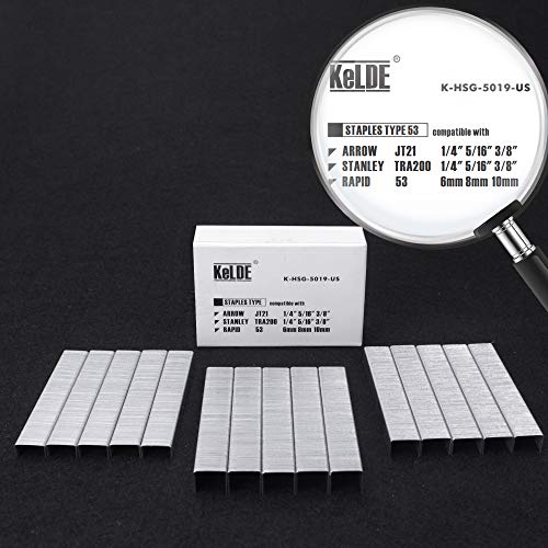 Hand Staple Kit, KeLDE Light Stapler Tacker fit JT21 Staple, I...