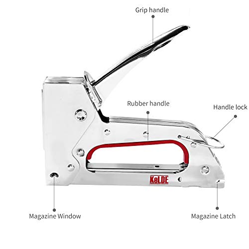 Hand Staple Kit, KeLDE Light Stapler Tacker fit JT21 Staple, I...