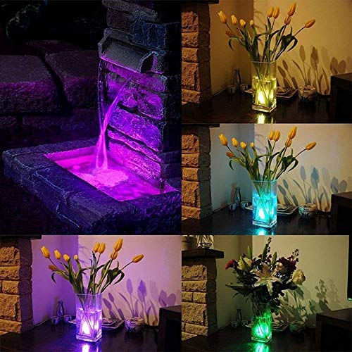 Kellegour Submersible Led Lights, Submersible Waterproof RGB Chang...