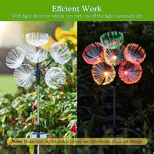 KELME Solar Garden Lights, 3 Pack Solar Outdoor Lights, 7 Color Ch...