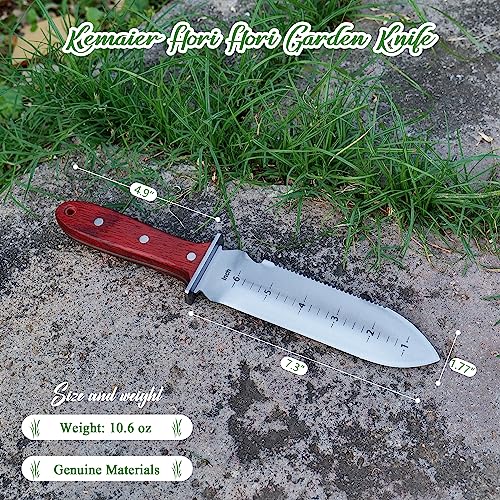Kemaier Hori Hori Knife, Sharp Garden Knife with 6.3 Inch Serrated...