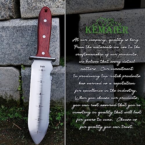Kemaier Hori Hori Knife, Sharp Garden Knife with 6.3 Inch Serrated...