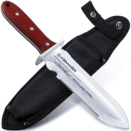 Kemaier Hori Hori Knife, Sharp Garden Knife with 6.3 Inch Serrated...
