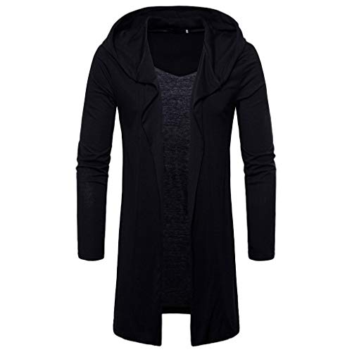 kemilove Mens Open Front Long Sleeve Sweater Draped Lightweight Ho...